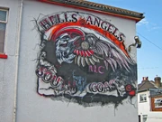 A Hells Angels wall  in Southampton, UK