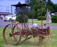 An early gasoline-powered tractor