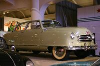 Nash Rambler Convertible "Landau" Coupe c. 1950, with retracting roof and rigid doors, featured car of Lois Lane of 1950s television series Adventures of Superman [32][33]