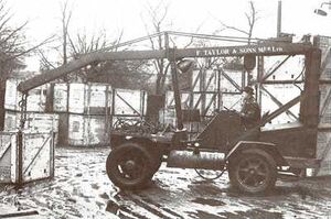 A 1940s F.Taylor & Sons Coffin yardcrane model modified as a balehandler