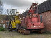 A pair of 1980s Priestman Lion Crawlercrane and Dragline models