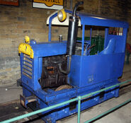 A 1930s HUDSON Petrol Railway Locomotive preserved in a Museum