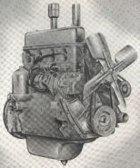 International C-113 4-cylinder gasoline engine, as used in 1952 McCormick Farmall Super A tractor