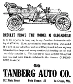 A 1908 advertisement for Oldsmobile (Model M) - La Crosse Tribune, May 8, 1908