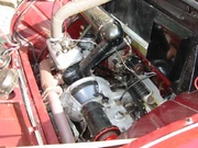 A two-cylinder two-stroke engine, mounted transversely in a 1955 B.