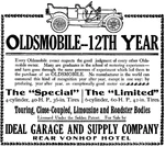 A 1910 advertisement for Oldsmobile - Mansfield News, April 23, 1910