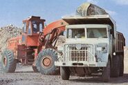 A 1970s Aveling-Barford TS350 4WD Loader with a AB 690 Dumptruck 6X4