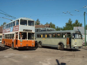 Two of the museum's foreign vehicles: from  (left) and  (right)