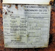 A 1980s Liner nameplate on a Cement Mixer.jpg (386 KB) An original LINER Manufacturers nameplate on a LIner Forklift
