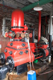 Mather and Platt fire sprinkler pump at Ellenroad Steam Museum - IMG 8541