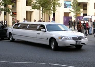 A stretch limo with five pillars (Lincoln Town Car)
