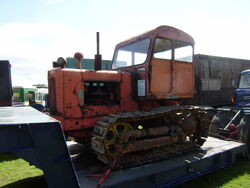 An agricultural Track-Marshall 55 in unrestored condition at Driffield Steam rally 2008