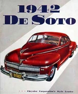 1942 promotional art cover for the DeSoto line, which Chrysler called its "style leader".