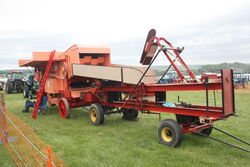 Thresher and baler demonstration