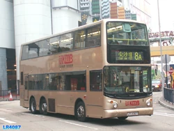 KMB's Volvo Super Olympian 10.6 m (ASV83). The radiator of the 10.6 m Super Olympians are moved backward as a result of shorter wheelbase.