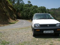 Maruti 800 in Nainital hill