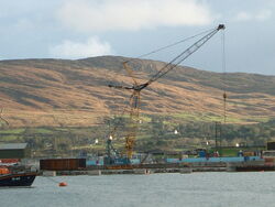 Large Crawler crane on dockside