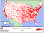 Estimated Average Annual Daily Truck Traffic (1998)