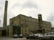 Moorside Mill and parking.