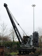 A 1900s Smith Of Rodley 10T Steam Railcrane awaiting restoration