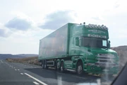A L - 480 fitted with Topline cab and pulling a customised trailer, seen in County Donegal ROI in 2010