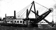 A Bucyrus steam shovel working in the Panama Canal