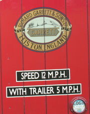 Garrett Logo on side of steam lorry cab IMG 0405