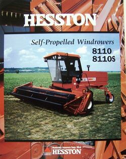 Hesston 8110S swather brochure - 1996