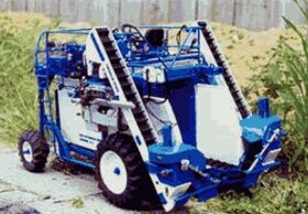 A modern Chisholm-Ryder self-propelled grape harvester