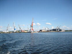 Rauma dockyard in summer