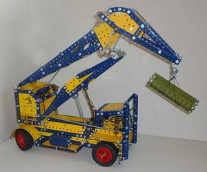 A Taylor Jumbo Mobilecrane made with Meccano