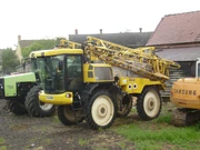 A demountable Chafer sprayer on a ? unit on high clearance row crop wheels