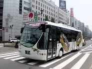Designline Olymbus hybrid bus in Tokyo, Japan.