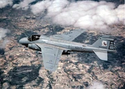 An A-6E Intruder flying over Spain during Exercise Matador