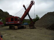 NCK 605 Face Shovel, in work area at Threlkeld