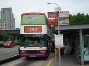 An batch 3 aircon Volvo Olympian 3-Axle at Toa Payoh owned by SBS Transit.