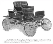 Stearns Steam Carriage with perch rods of hickory wood - Self-propelled vehicles, 1902