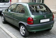Opel Corsa 3-door (1997–2000) Rear view