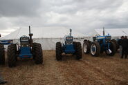 Line up of three restored Northrop tractors at the Ford Conversions Event 2012