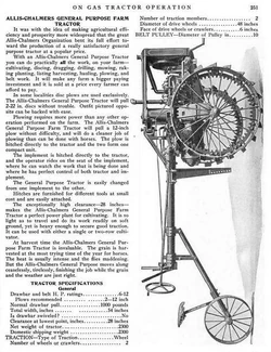 Allis-Chalmers 6-12 tractor in Adams 1920