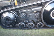 The Front ider and suspension system on a Caterpillar Challenger tractor