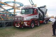 Palfinger crane on bonneted Scania 8x4 at GDSF 08 - IMG 1033