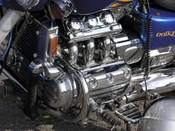 The flat-6 engine of the  motorcycle