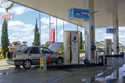 CNG pumps at a Brazilian gasoline fueling station