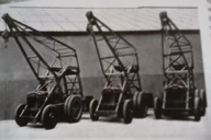 A trio of 1930s Chaseside 1 Ton Yardcranes all Fordson tractor based