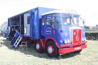 A restored 1974 Atkinson Defender used to transport a 1914 Crossley engine to shows