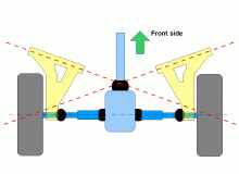 Semi-trailing arm suspension