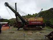 38-RB Face Shovel parked in upper quarry storage area