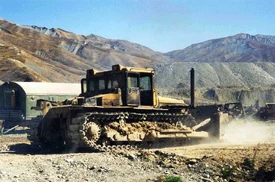 DET bulldozer in Tajikistan