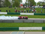 Christoper Williams entertains the crowds in the Napier Bentley at 